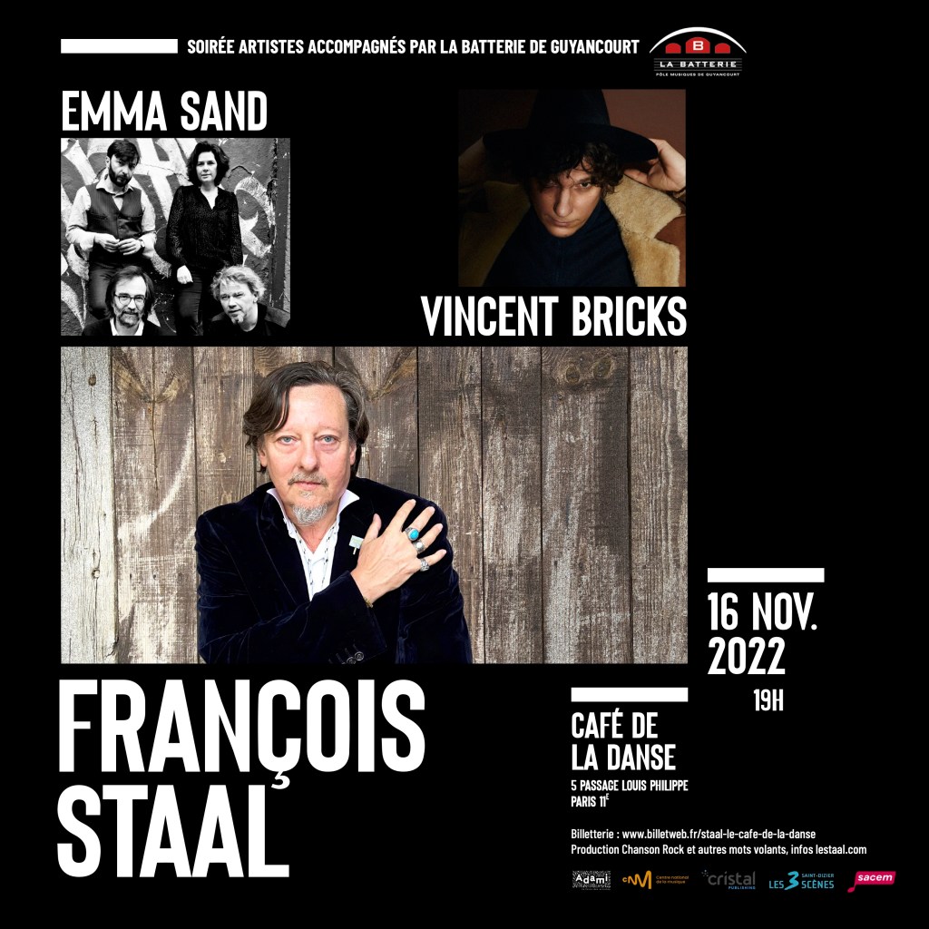 François Staal au Café de la Danse le 16/11/2022